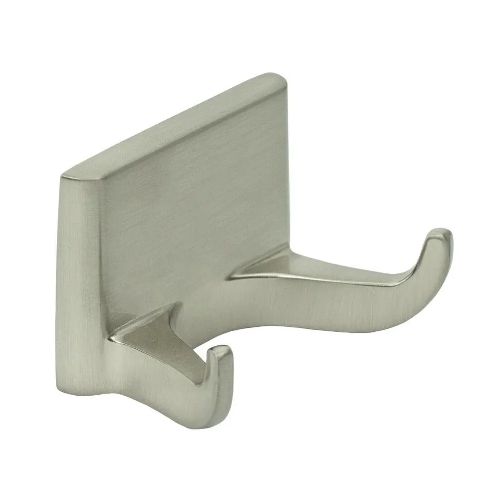 Double Robe Towel Hook Brushed Nickel Wall Mounted Hardware included